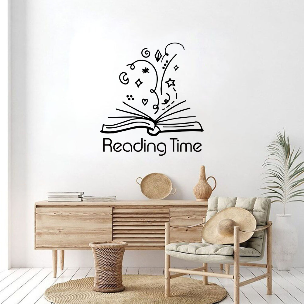 Home Decor Wall Tiles - 1PC 素敵な本パーソナライズされた名前 Pvc ウォールデカール家の装飾ドア装飾用ビニールアートデカール