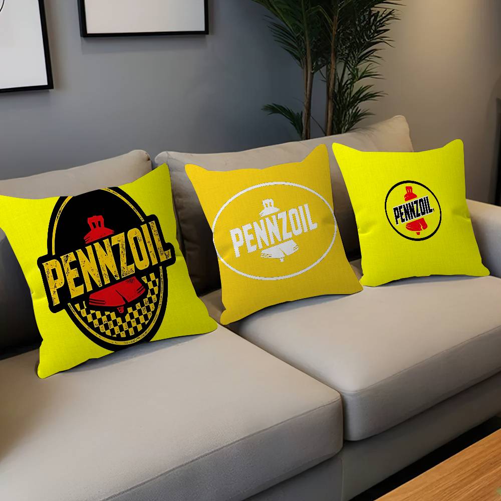 Home Decor Logo Design - ドアマット PENNZOIL ロゴ メープルデザイン クッションカバー ハッピーオータムハーベストデコレーション