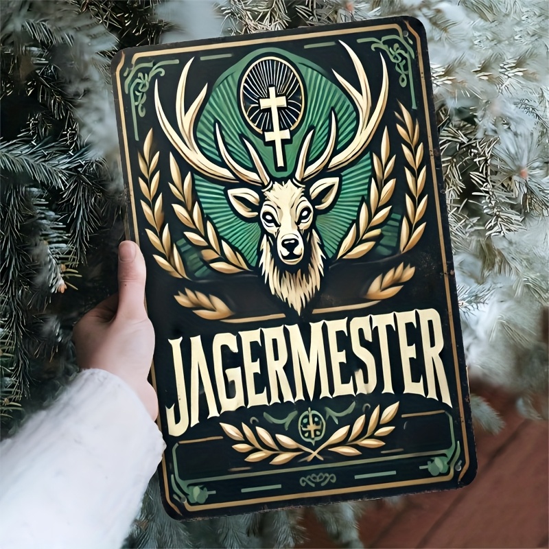 Home Decor Logo Design - ヴィンテージスタイルのブリキロゴ - 鉄製、ハンターワインデザイン、家の壁、バー、カフェ、ガレージ、農場などの装飾用の素朴な金属製。
