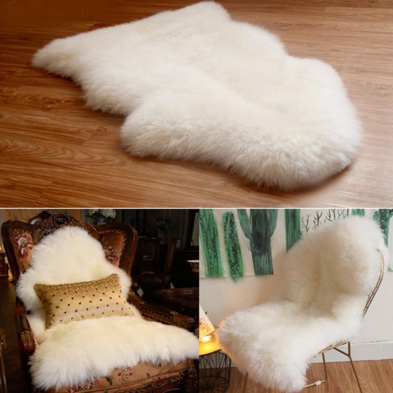 Cowhide Rug Faux - 1/12 ドールハウス模造羊皮ぬいぐるみ敷物モデル寝室リビングルームフロアマット装飾ドールハウスアクセサリー