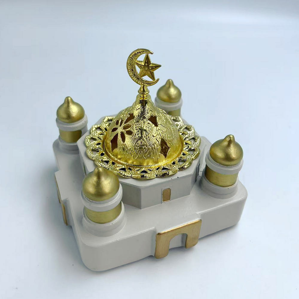 Incense Stick Holder - 樹脂製イスラム寺院風お香立て - ラマダン、イスラム教の祝祭、家の装飾用のお香立て