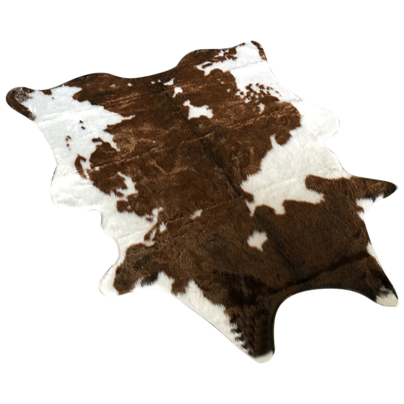 Cowhide Rug Faux - フェイクレザーカーペット牛革カーペット牛柄ラグアメリカンスタイル寝室リビングルーム用かわいい動物プリントカーペット家の装飾