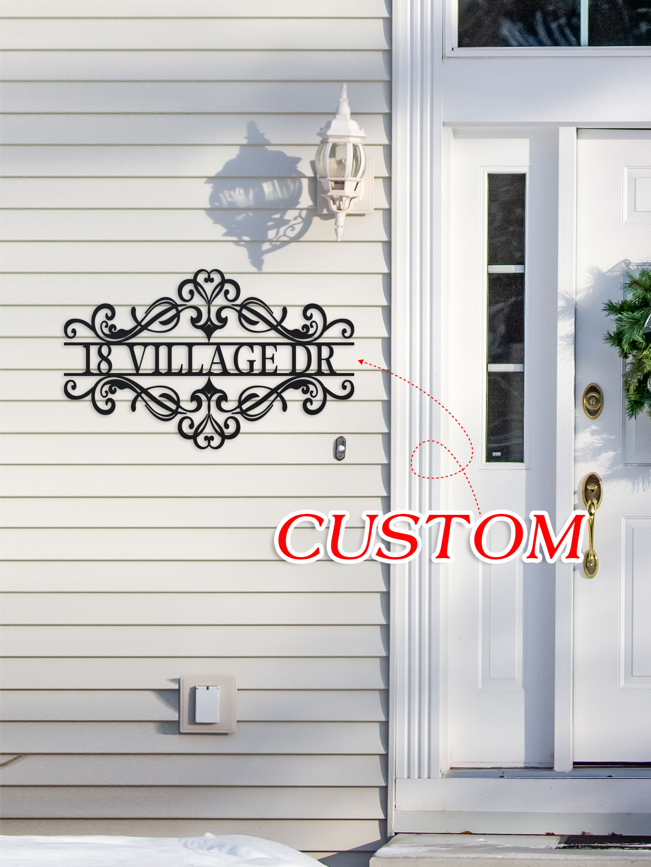Home Decor Names - パーソナライズされた金属製ネームサイン - モノグラム入り家族姓プレート - 新築祝い、結婚祝い用の装飾的な金属アート -