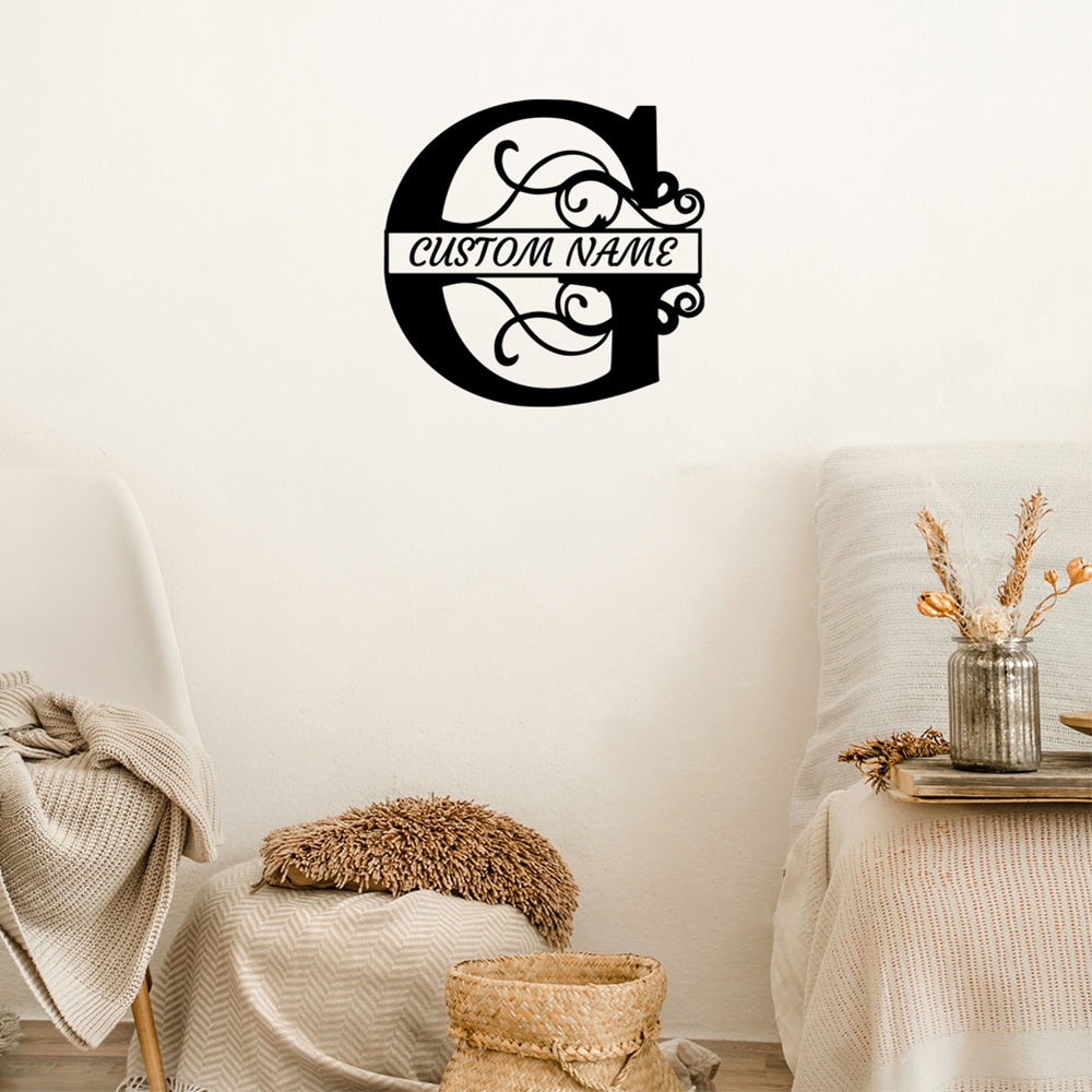 Home Decor Wall Tiles - 1PC 優れた文字 G カスタマイズ可能なテキスト名ウォールステッカービニールアート家の装飾勉強室ビニールデカール