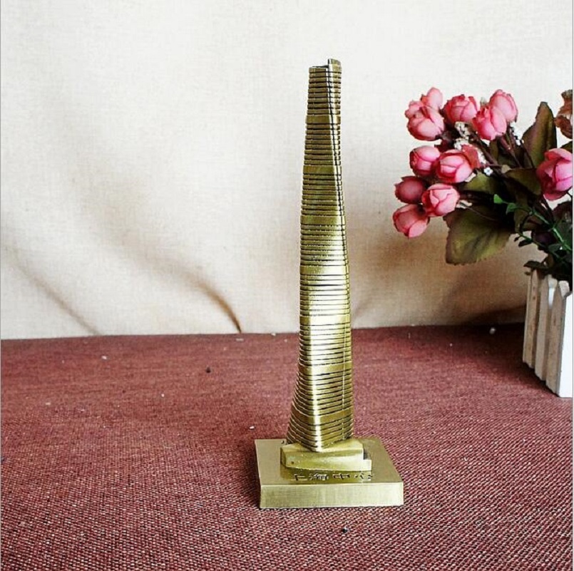 Home Decor Center - 上海お土産センタービルディングメタル建物モデルの家庭用家具リビングルームのカフェレストランのワインキャビネットの装飾