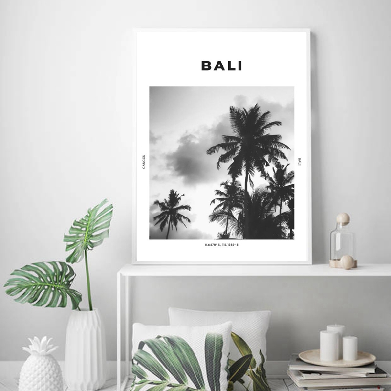 バラのトラベルプリント黒白の写真ポスター壁アート座標cang - Home Decor Ubud のレビューと価格