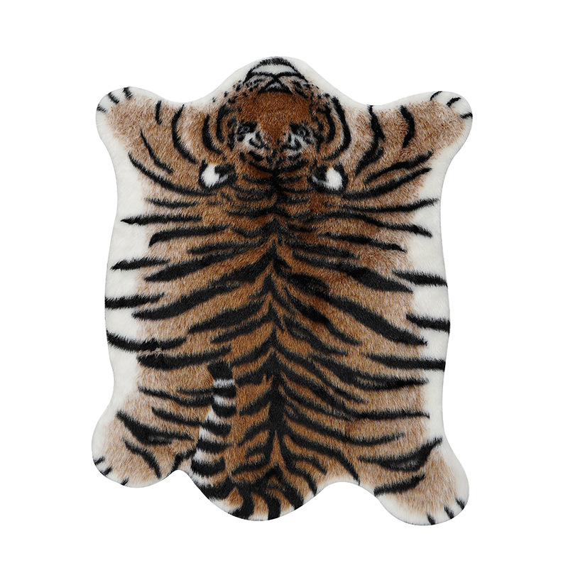 新しいタイガープリントラグ牛革フェイクスキンレザーラグ滑り止 - Cowhide Rug Faux のレビューと価格