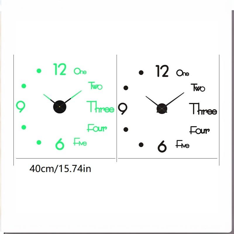 発光DIY壁掛け時計 暗闇で光る 静音：カチカチ音を立てない - Wall Clock Silent のレビューと価格