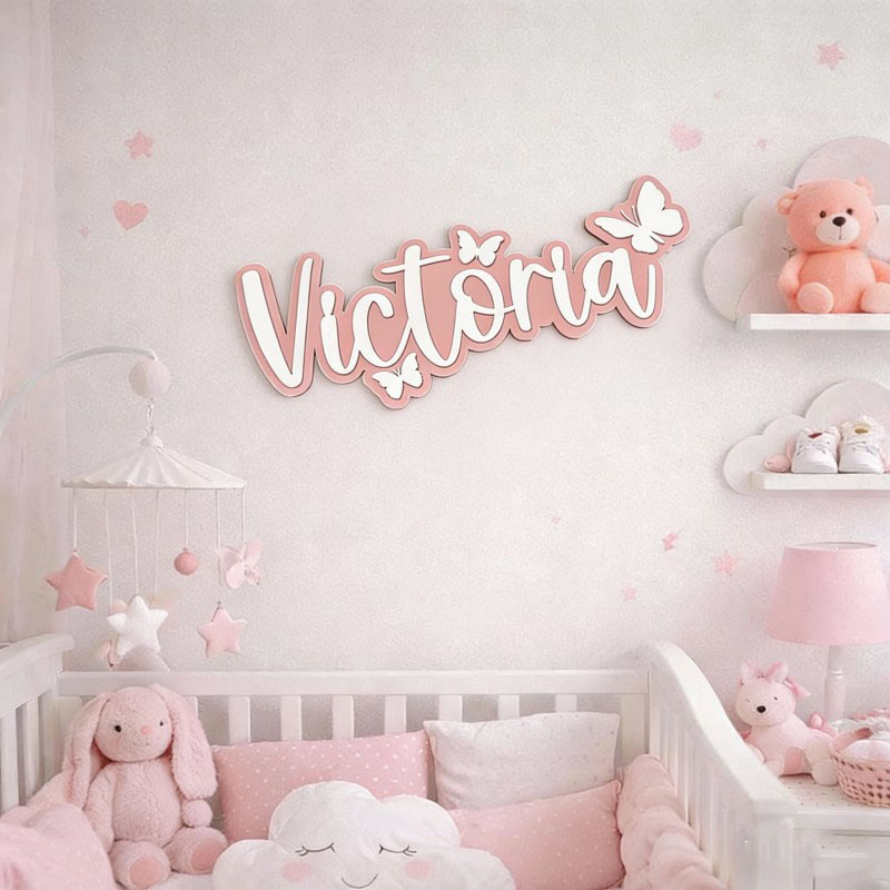 1個入りカスタム漫画蝶名入り木製ネームプレート、ホームルーム - Home Decor For Wedding のレビューと価格