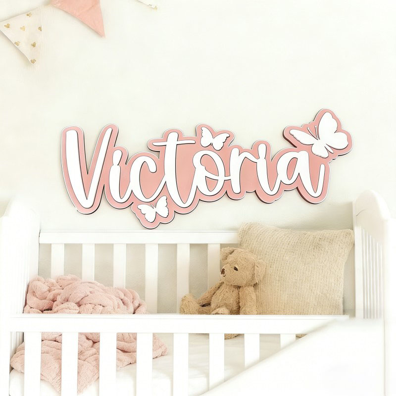 1個入りカスタム漫画蝶名入り木製ネームプレート、ホームルーム - Home Decor For Wedding のレビューと価格