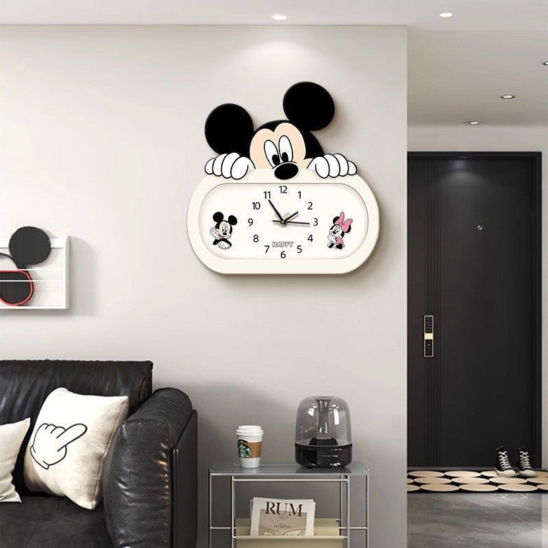 ミッキー漫画壁掛け時計リビングルームクリエイティブテレビ子供 - Wall Clock Silent のレビューと価格