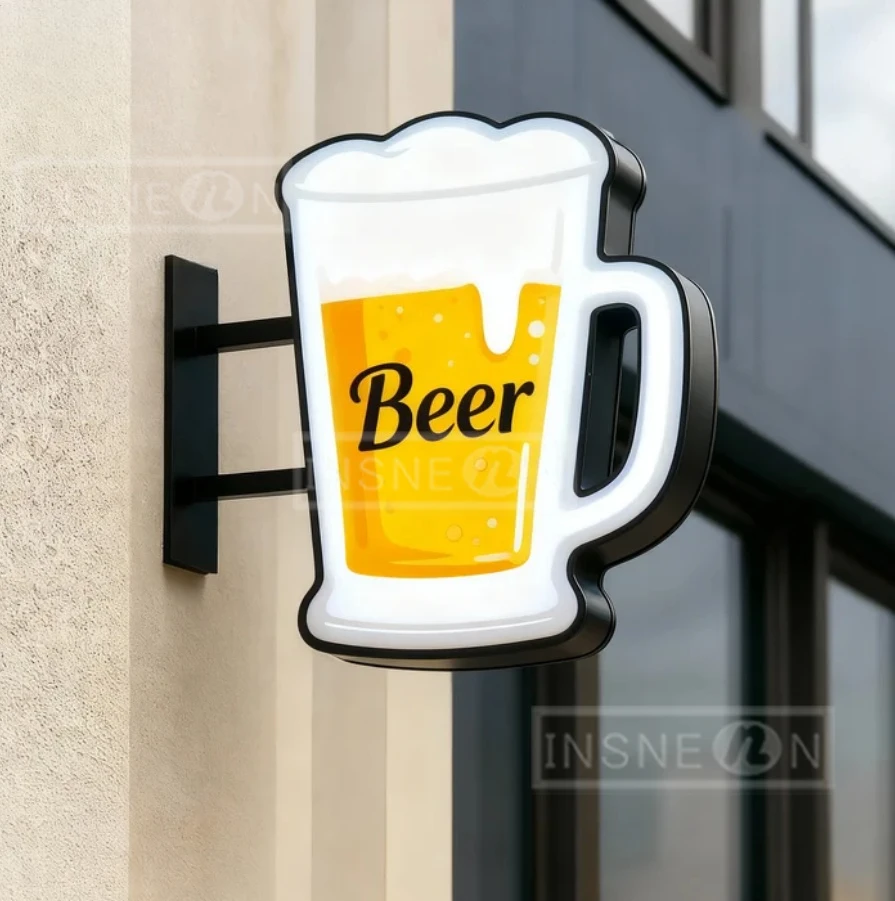 カスタムネオンLEDライトボックス、オリジナルデザイン、金属 - Home Decor Logo Design のレビューと価格