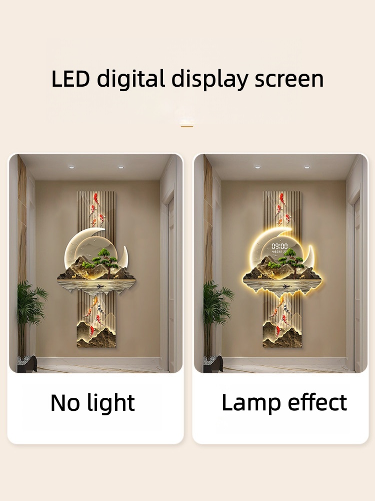 デザイン高級壁時計リビングルーム LED 壁時計サイレント  - Wall Clock Silent のレビューと価格