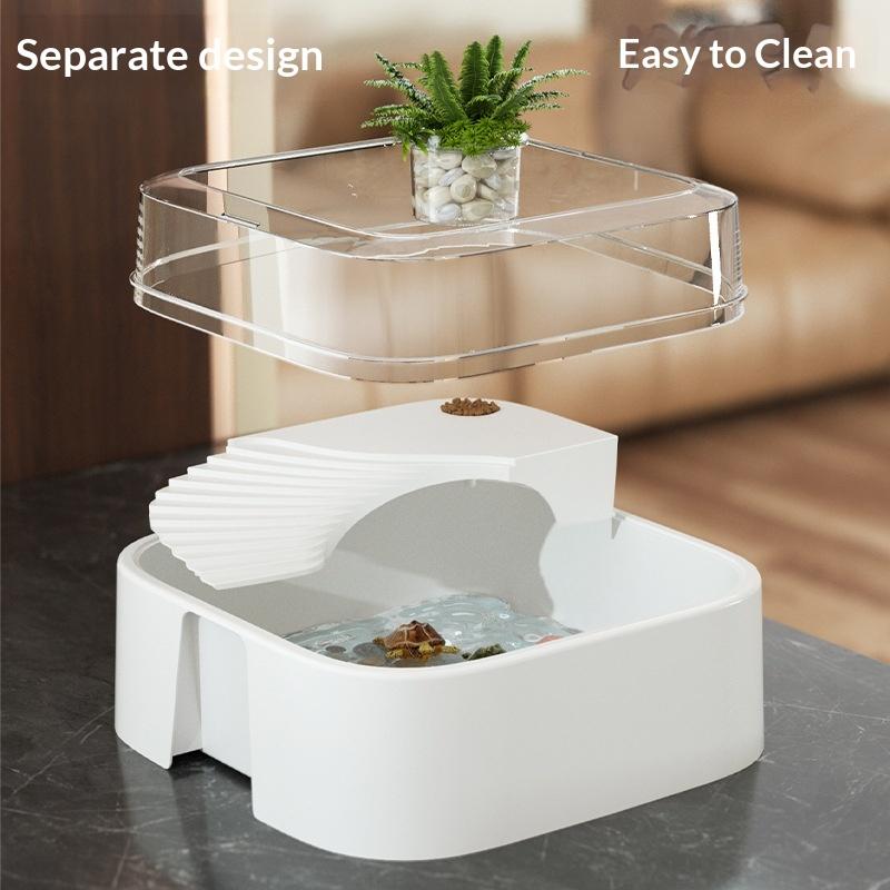 新しい透明なカメ飼育タンク、卓上装飾カメボックス、日光浴プラ - Home Decor Habitat のレビューと価格