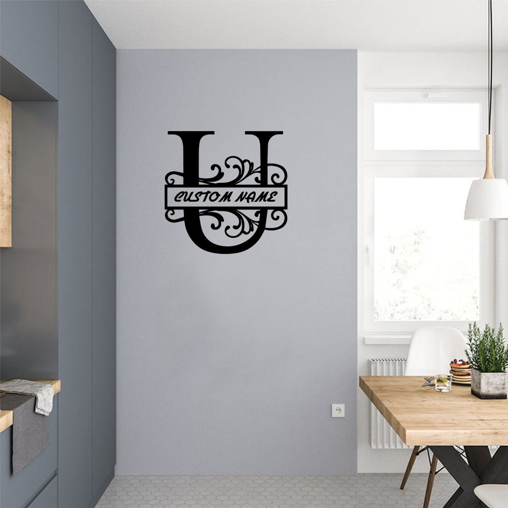 1PC クールレター U カスタマイズ可能なテキストウォール - Home Decor Wall Tiles のレビューと価格