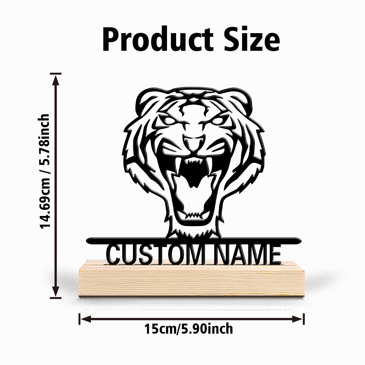 1個入り デスクトップメタルオーナメント カスタムネーム 木 - Home Decor Names のレビューと価格