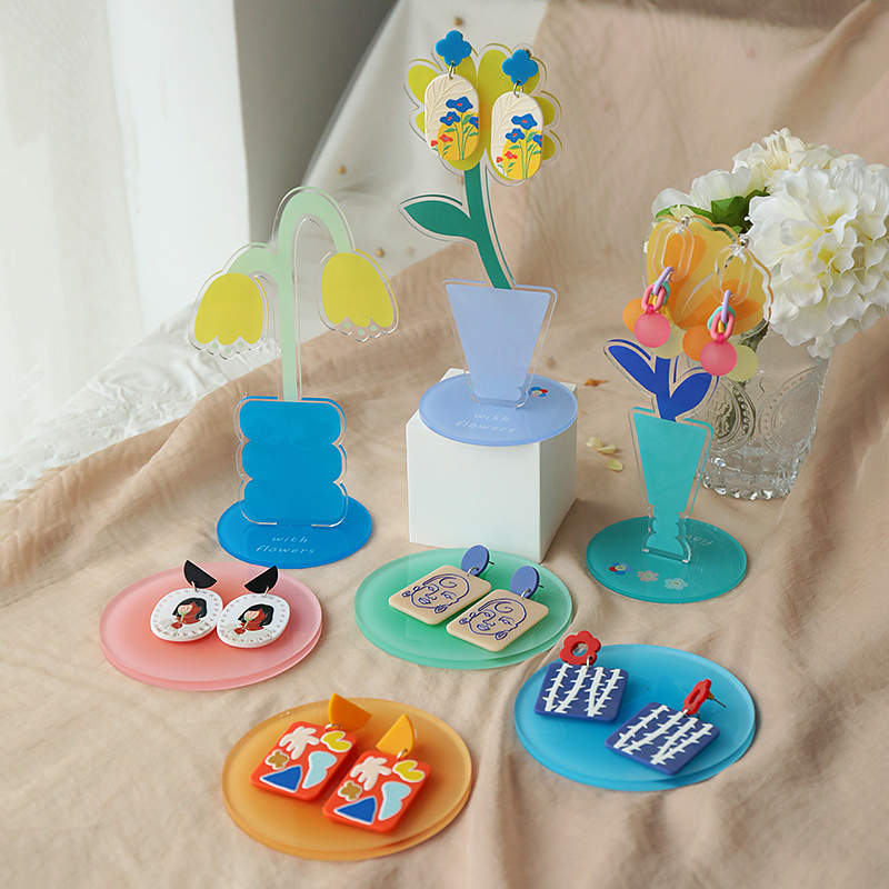 アクリルジュエリーディスプレイスタンド写真撮影用カラフルなフ - Home Decor Online Shopping のレビューと価格