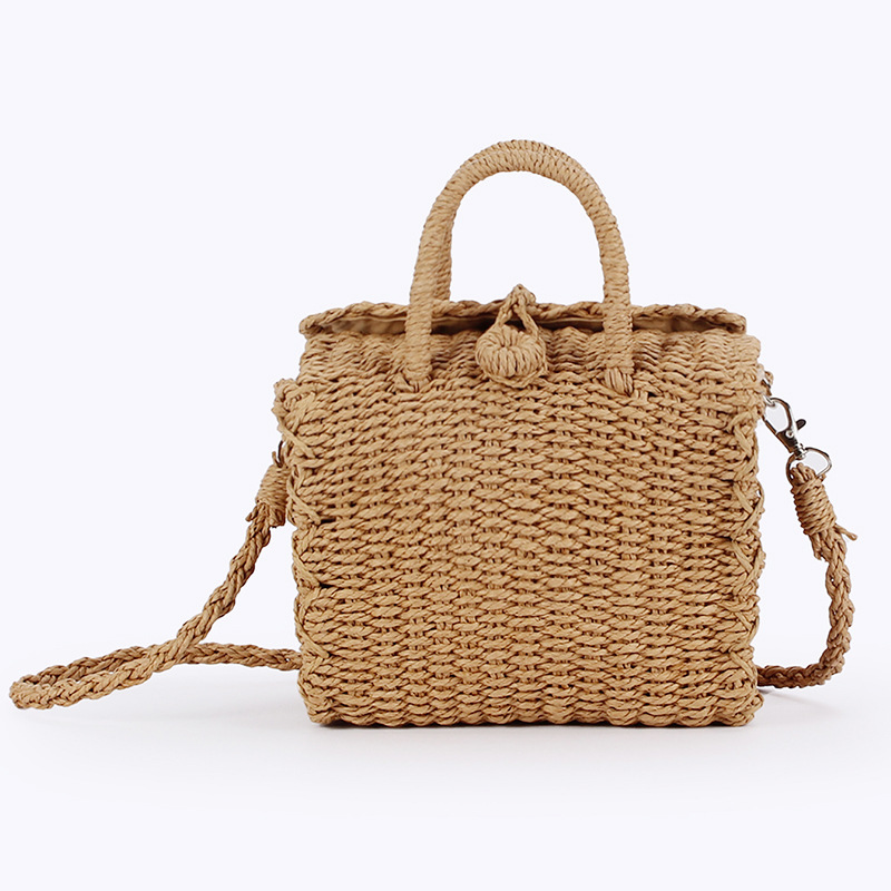 女性のための夏のストロービーチバッグ,手作りのショルダーバッ - Home Decor Rattan のレビューと価格
