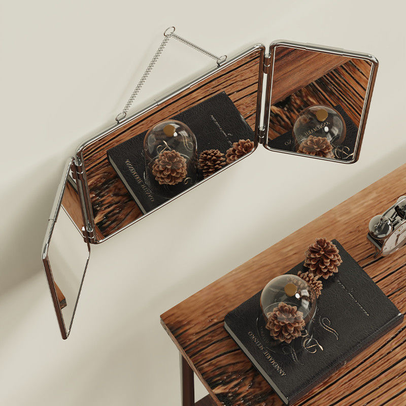 インスタ風 スクエア 三つ折り 壁掛けミラー 金属 ステンレ - Home Decor Minimalist Style のレビューと価格