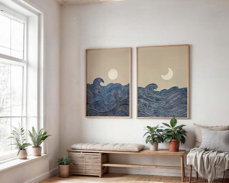 2枚セット ジャパンディ ミニマリスト ムーンクレセント キ - Home Decor Minimalist Style のレビューと価格