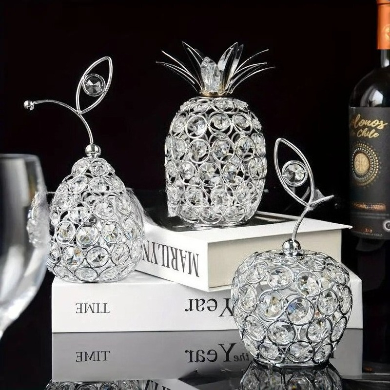 ヨーロッパのクリエイティブなクリスタル工芸品、リンゴ、雪梨、 - Home Decor Center のレビューと価格