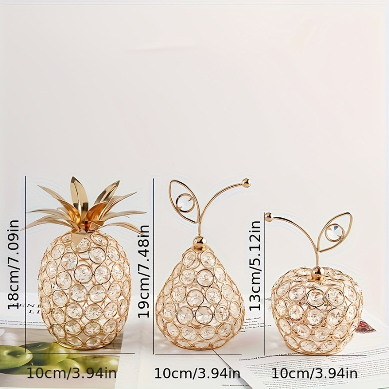 ヨーロッパのクリエイティブなクリスタル工芸品、リンゴ、雪梨、 - Home Decor Center のレビューと価格