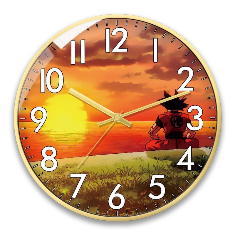 アニメドラゴンボール孫悟空漫画キャラクタークォーツ壁掛け時計 - Wall Clock Silent のレビューと価格