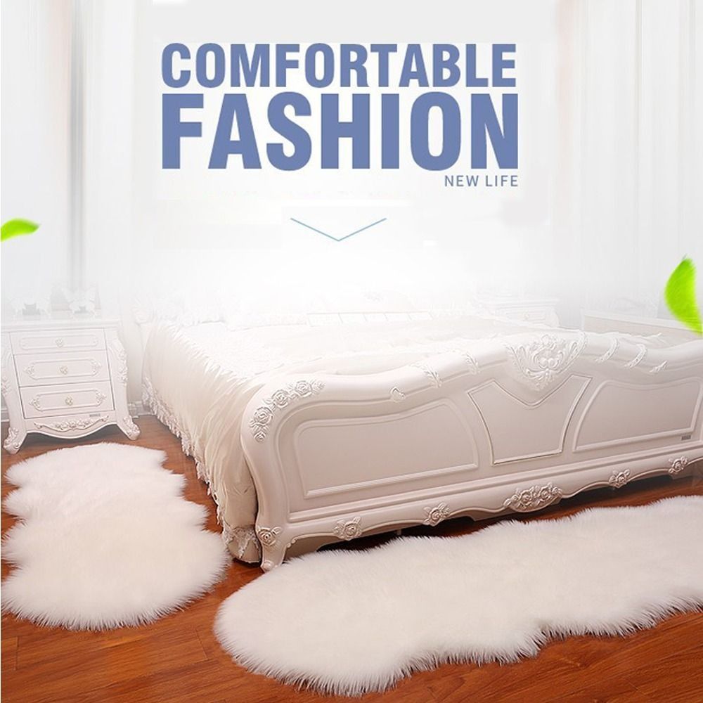 フェイクウールの毛むくじゃらの柔らかい敷物,人工シープスキン - Cowhide Rug Faux のレビューと価格