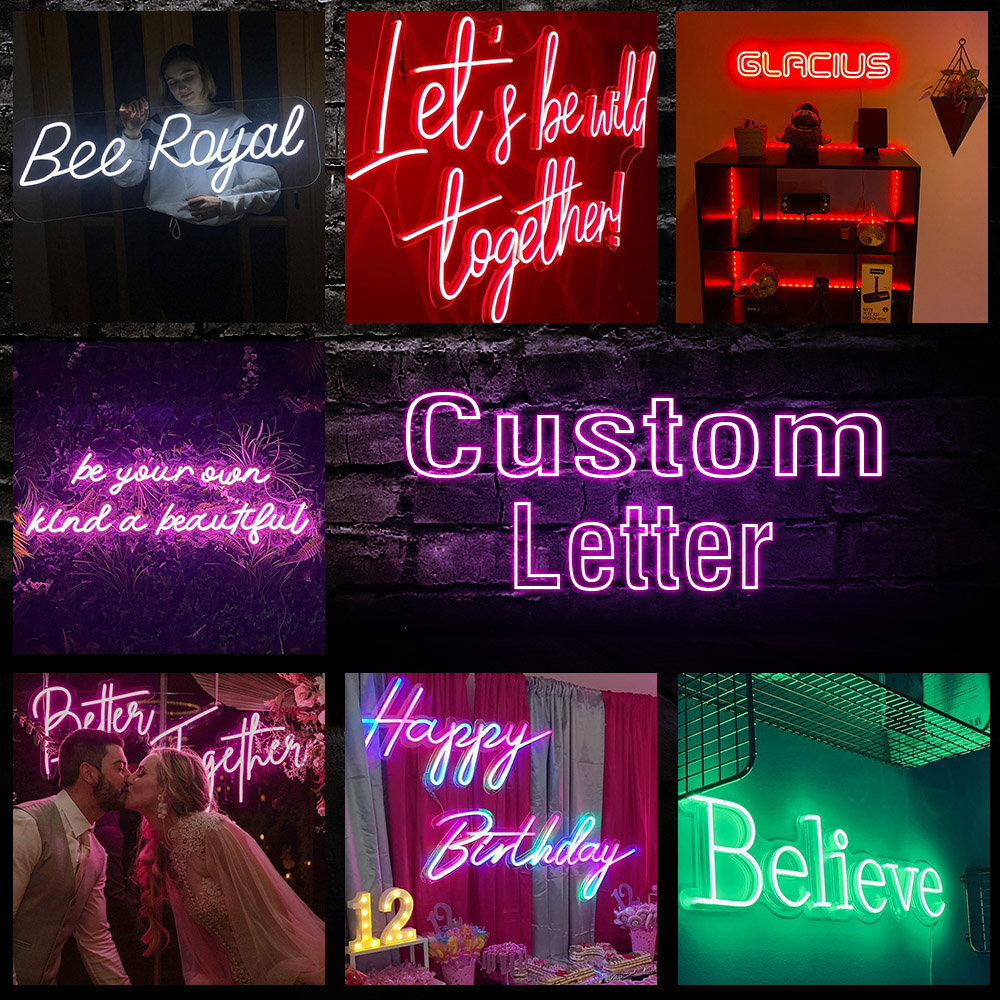 カスタムLEDネオンサイン、パーソナライズされた名前デザイン - Home Decor Logo Design のレビューと価格