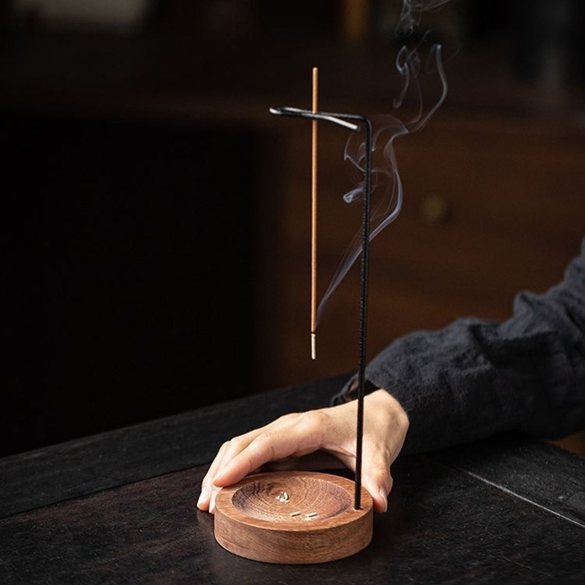 クリエイティブな逆さ香炉、線香立て、木製丸型香炉、寝室、家の - Incense Stick Holder のレビューと価格