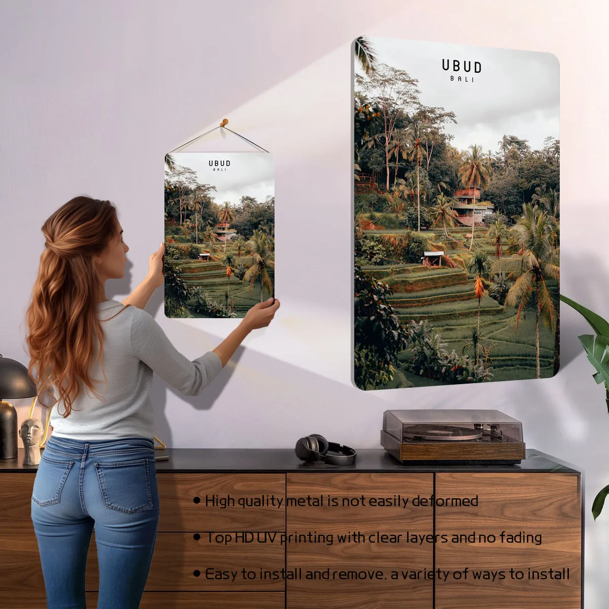 ウブドサイン有名な都市メタルポスター美的ルーム装飾男性用カス - Home Decor Ubud のレビューと価格