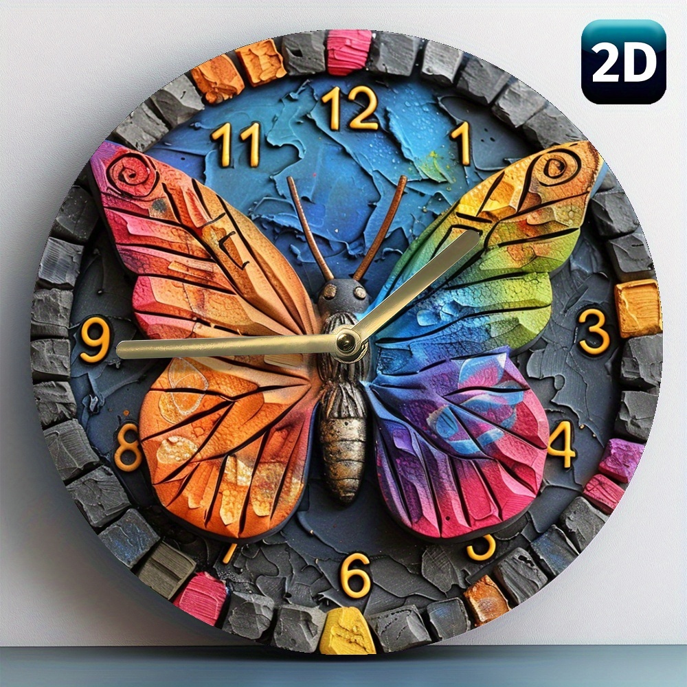 8インチ (20X20 Cm) サイレント円形壁掛け時計 1 - Wall Clock Silent のレビューと価格