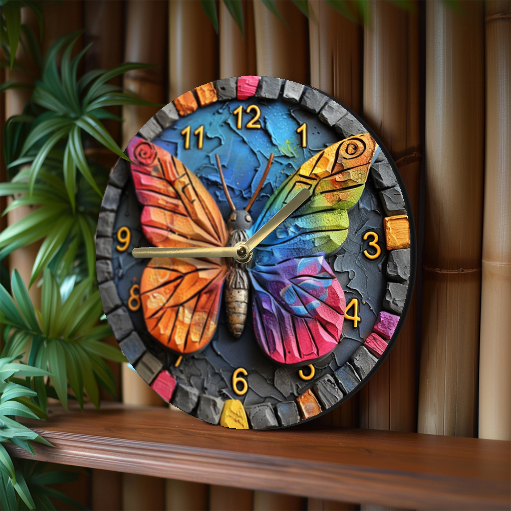 8インチ (20X20 Cm) サイレント円形壁掛け時計 1 - Wall Clock Silent のレビューと価格