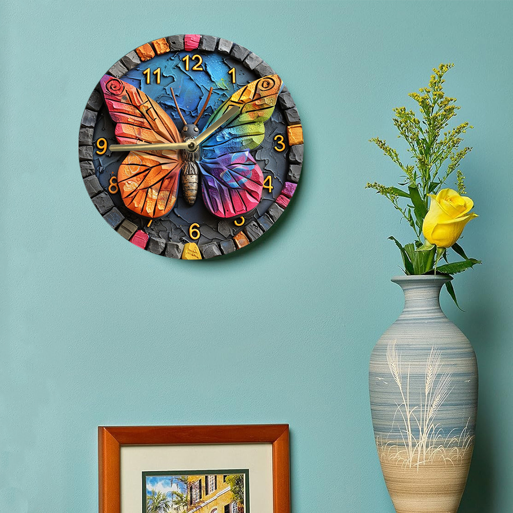 8インチ (20X20 Cm) サイレント円形壁掛け時計 1 - Wall Clock Silent のレビューと価格