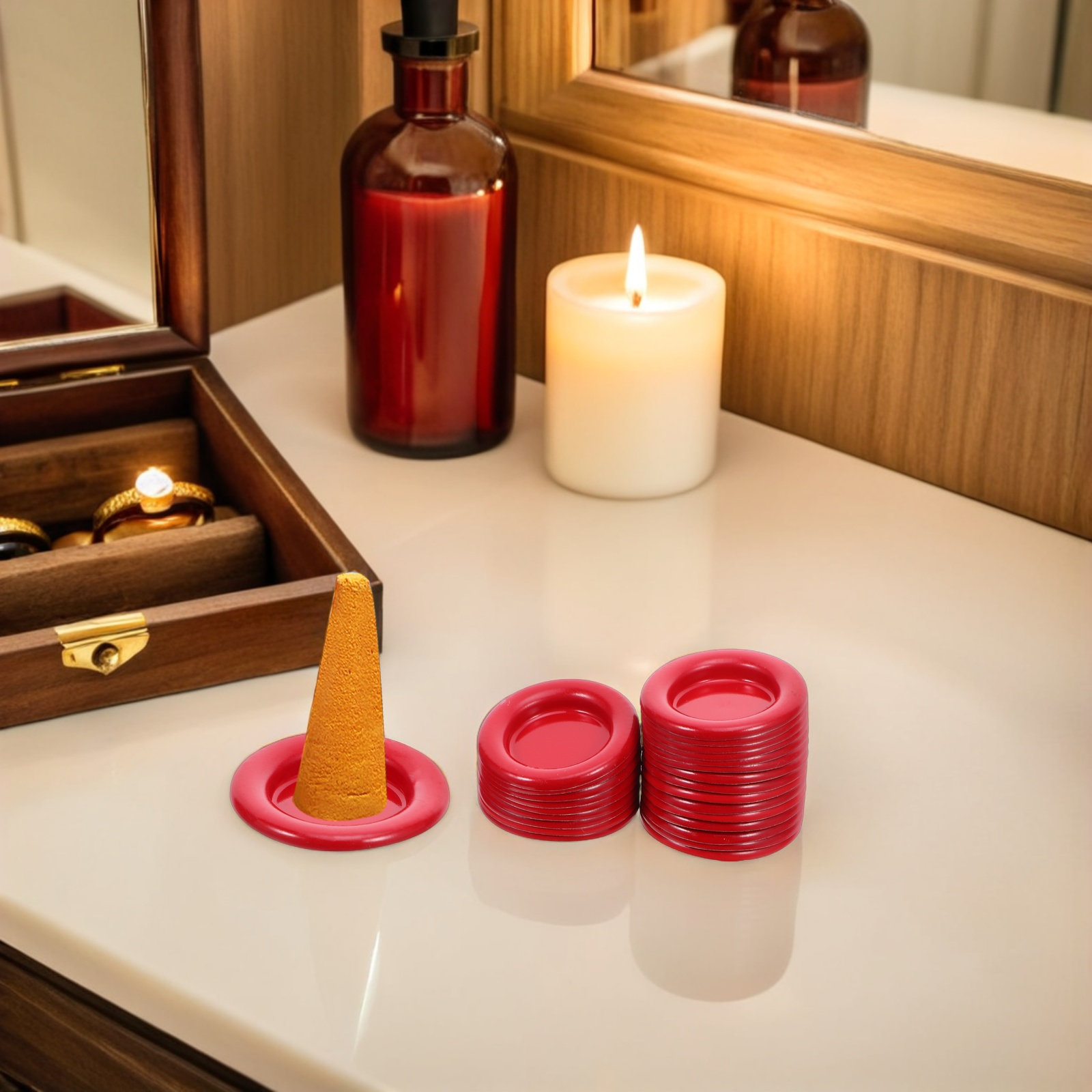 50個入り 小型金属製香炉 ボウル型タワー香炉 マインドフル - Incense Stick Holder のレビューと価格