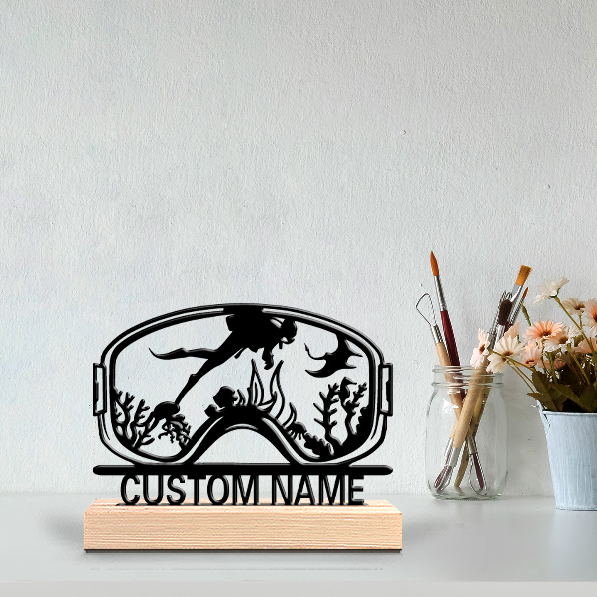 1個入り 可愛いカスタムダイビング木製ベース壁飾り キッチン - Home Decor For Wedding のレビューと価格