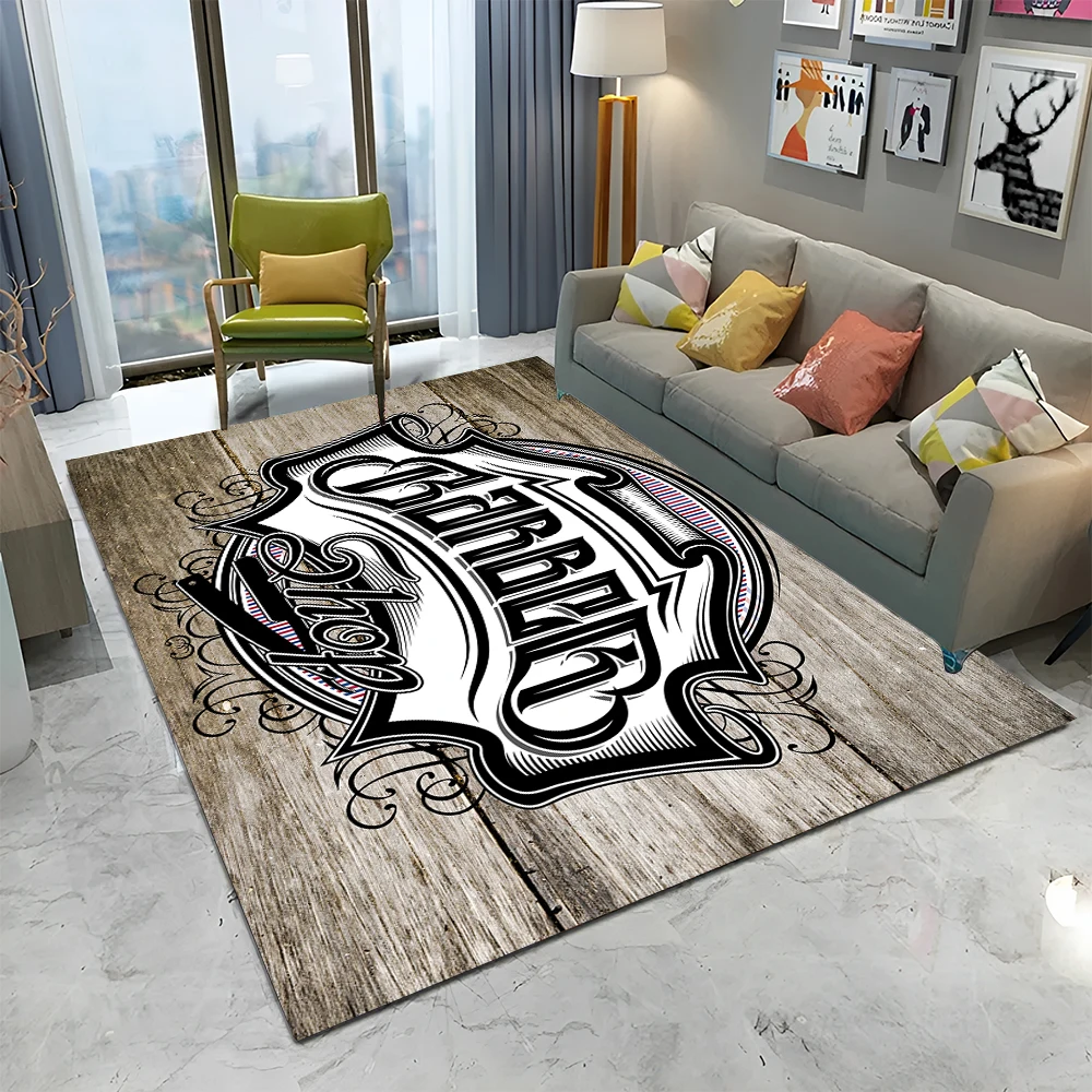 3D理髪店スカルヴィンテージサインHDカーペットラグ、ホーム - Home Decor Online Shopping のレビューと価格