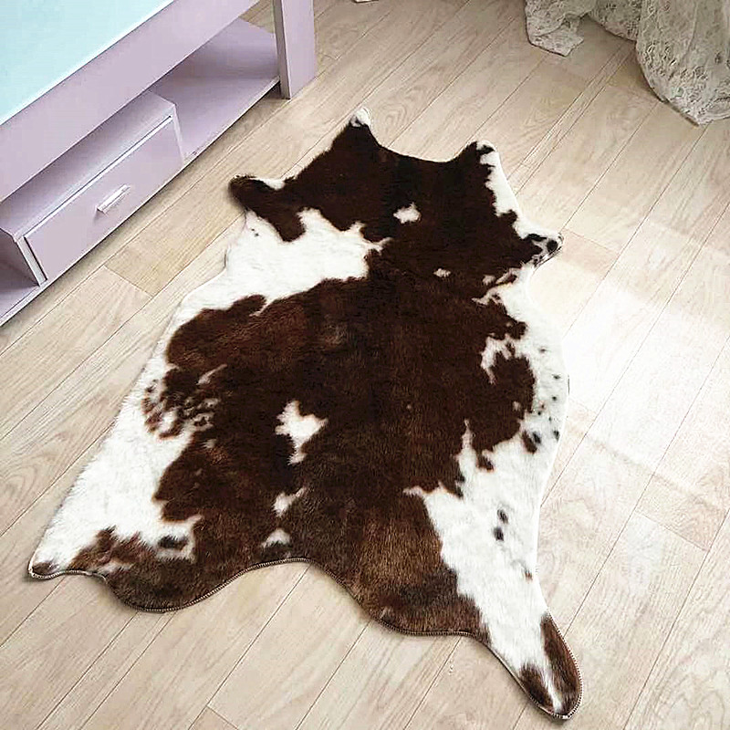 滑り止めの動物柄カーペット,動物をモチーフにした滑り止めのア - Cowhide Rug Faux のレビューと価格