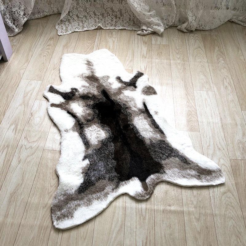滑り止めの動物柄カーペット,動物をモチーフにした滑り止めのア - Cowhide Rug Faux のレビューと価格