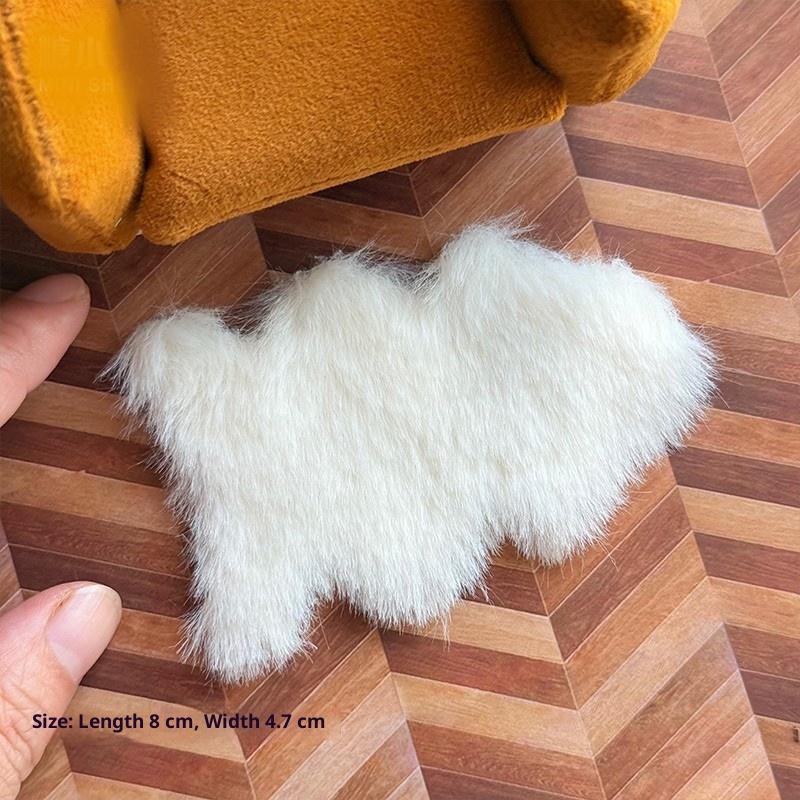 1/12 ドールハウス模造羊皮ぬいぐるみ敷物モデル寝室リビン - Cowhide Rug Faux のレビューと価格