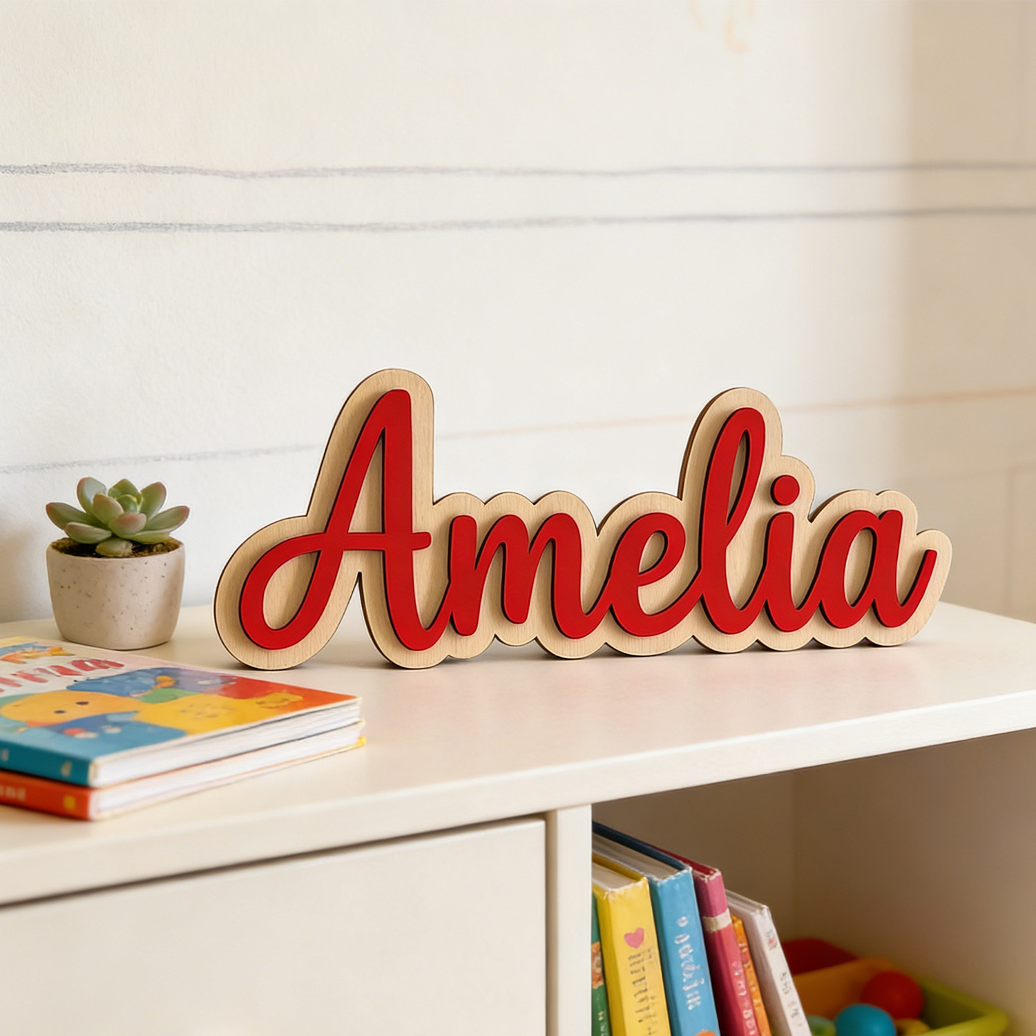 1個入りカスタマイズされた二層木製姓札、カスタマイズされたギ - Home Decor For Wedding のレビューと価格