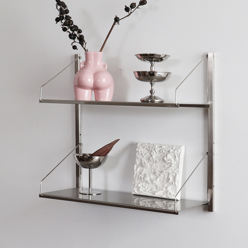 ‌ インダストリアルスタイルのステンレス鋼の壁本棚ミニマリス - Home Decor Minimalist Style のレビューと価格