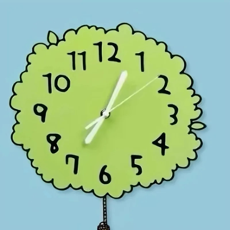 かわいいちいかわ振り子壁掛け時計グリーンツリー型サイレント非 - Wall Clock Silent のレビューと価格