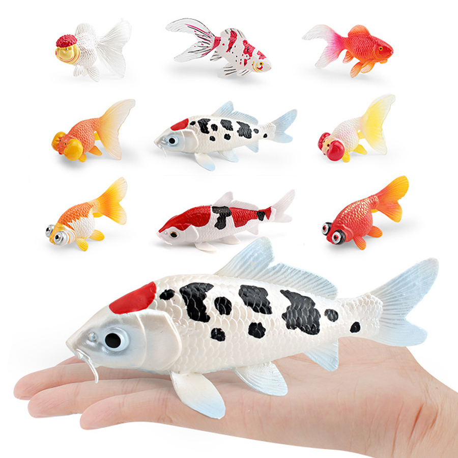 カラフルなリアルなプラスチック金魚シミュレーション偽魚浮遊水 - Review Home Decor のレビューと価格