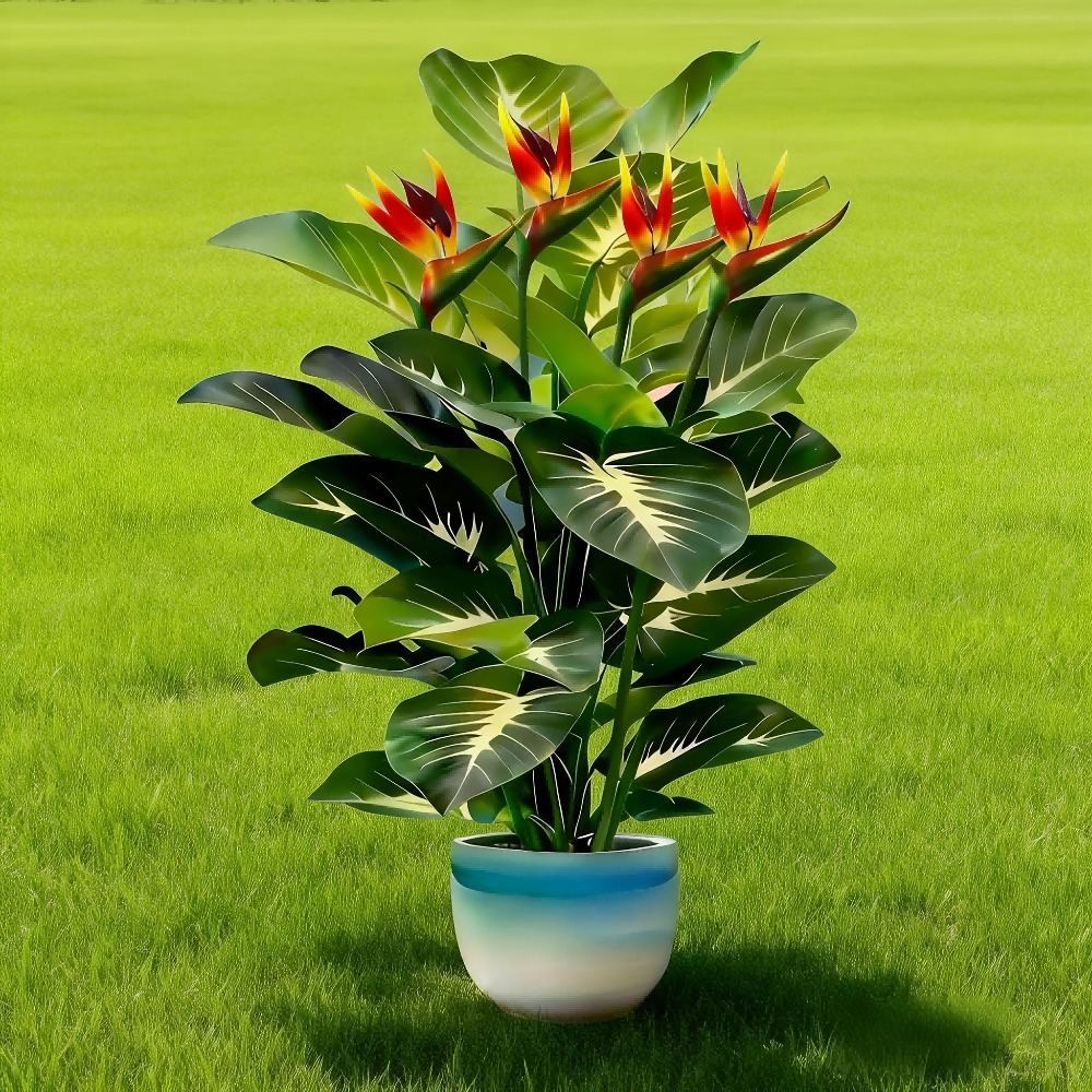 人工の極楽鳥花とポトスの植物、庭園、ショッピングセンター、ホ - Home Decor Center のレビューと価格