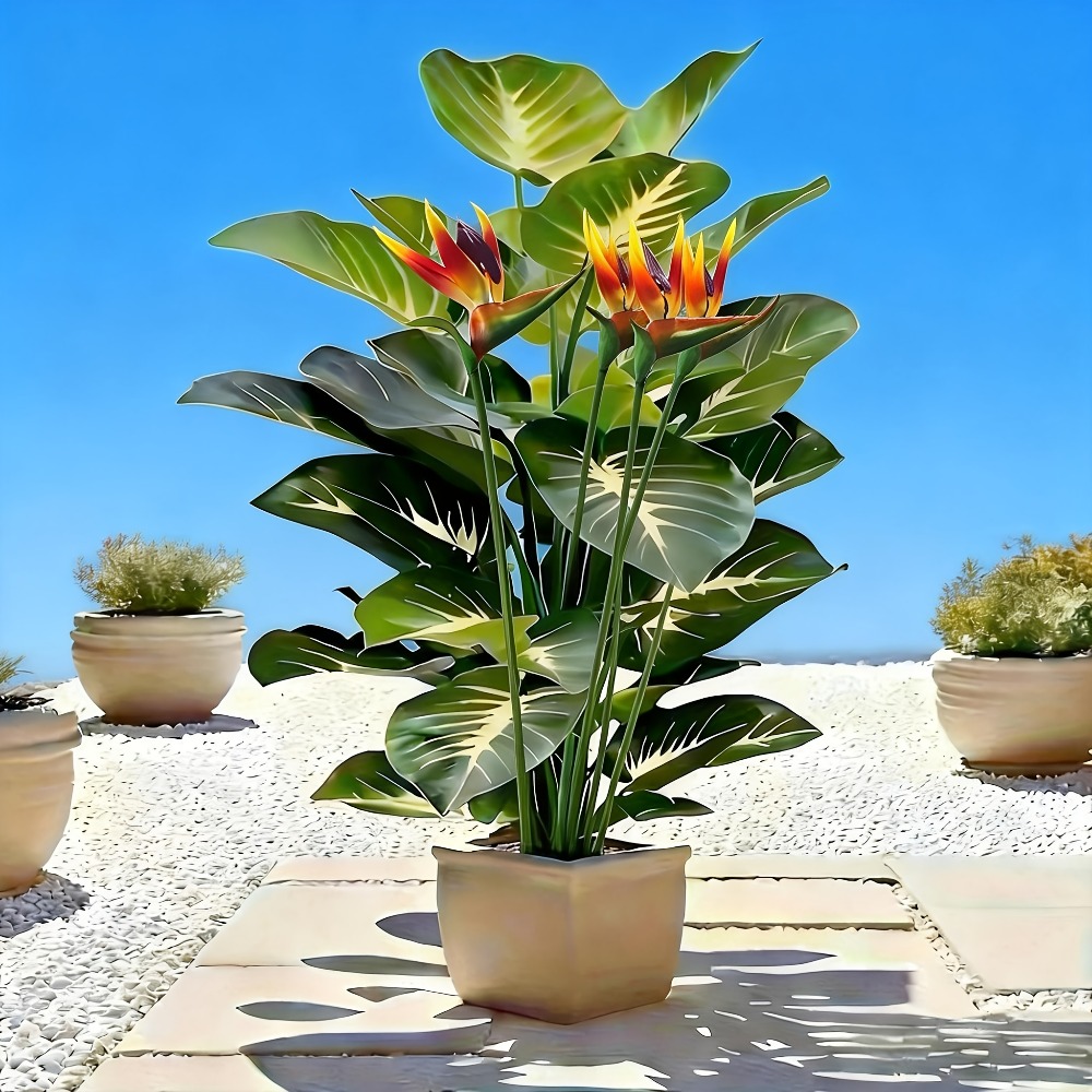 人工の極楽鳥花とポトスの植物、庭園、ショッピングセンター、ホ - Home Decor Center のレビューと価格