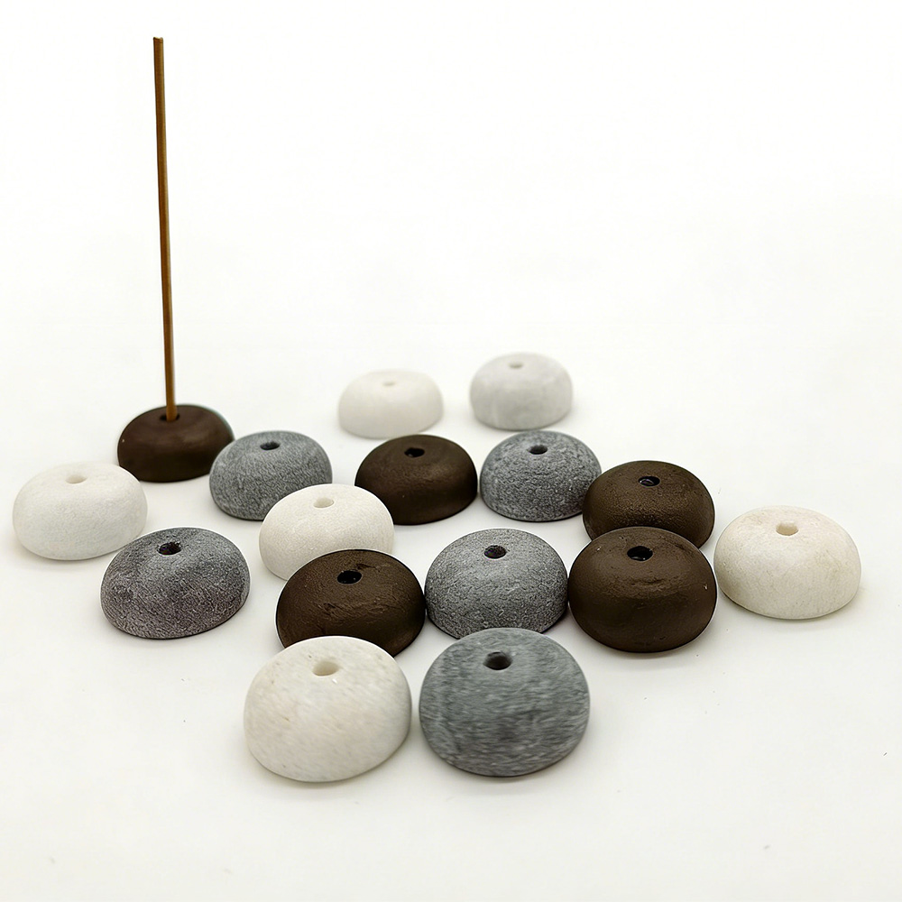 2個入り天然石香炉ホルダー、コイル型香炉、ロッククォーツ石ベ - Incense Stick Holder のレビューと価格