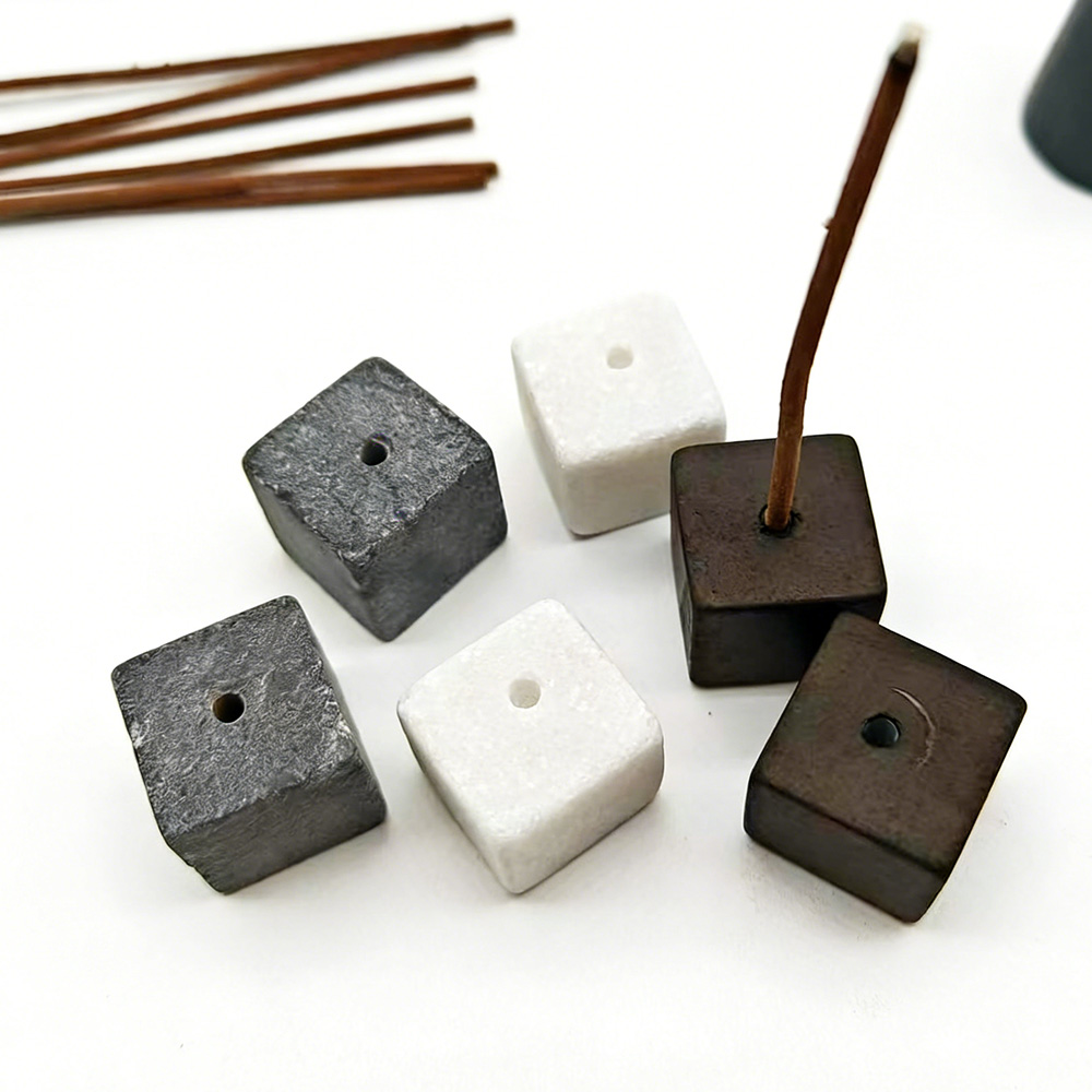 2個入り天然石香炉ホルダー、コイル型香炉、ロッククォーツ石ベ - Incense Stick Holder のレビューと価格