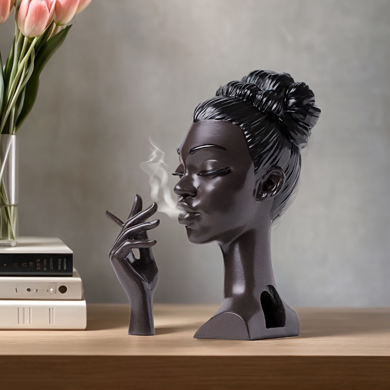 1PC ヘッドセンツヘッドインセンスバーナー - 黒人女性樹 - Incense Stick Holder のレビューと価格