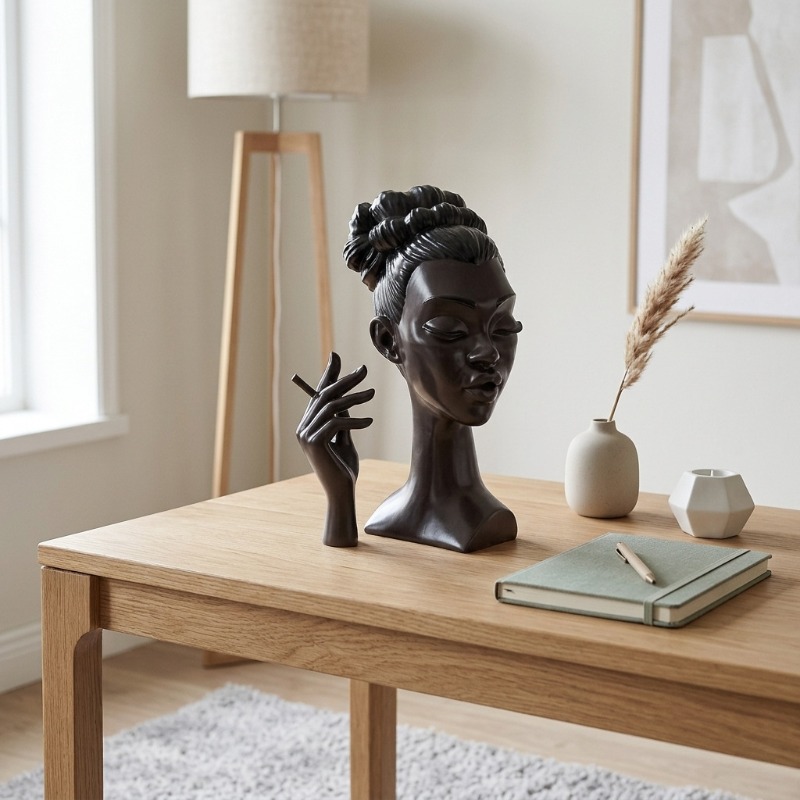 1PC ヘッドセンツヘッドインセンスバーナー - 黒人女性樹 - Incense Stick Holder のレビューと価格
